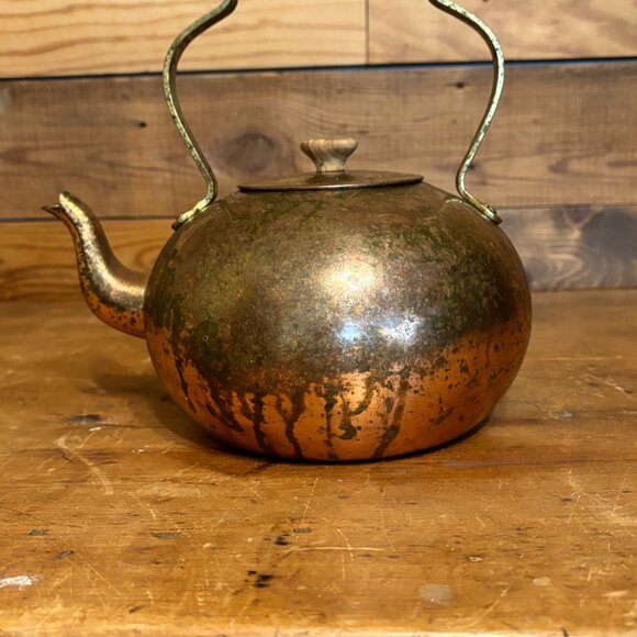 Rustic Copper Teapot - Picture 2 of 4